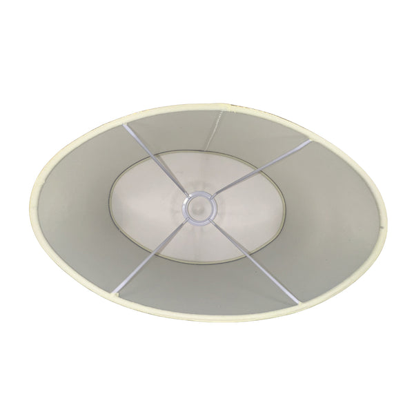 Various Lampenschirm Oval - Ø25, 30 oder 35 cm – Chintz - Creme mit Goldkante gläzend