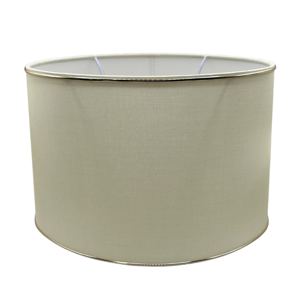 Various Lampenschirm Oval - Ø25, 30 oder 35 cm – Chintz - Creme mit Goldkante gläzend