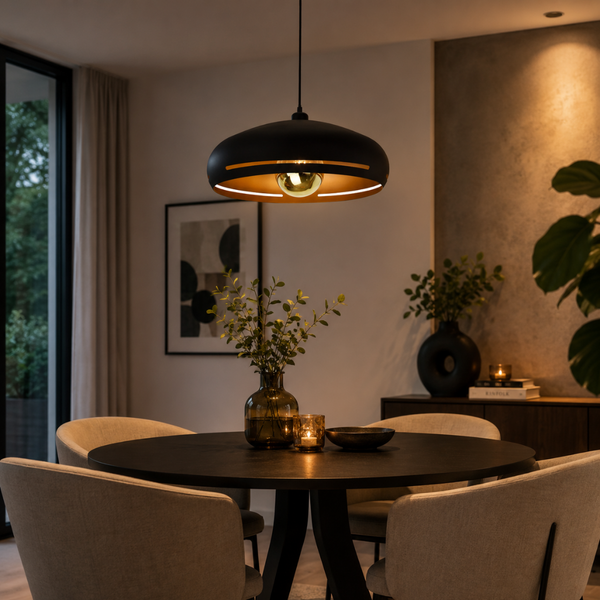 Various Streifen hanglampen - 1 lamp - Ø35 of Ø45 cm - zwart - modern design
