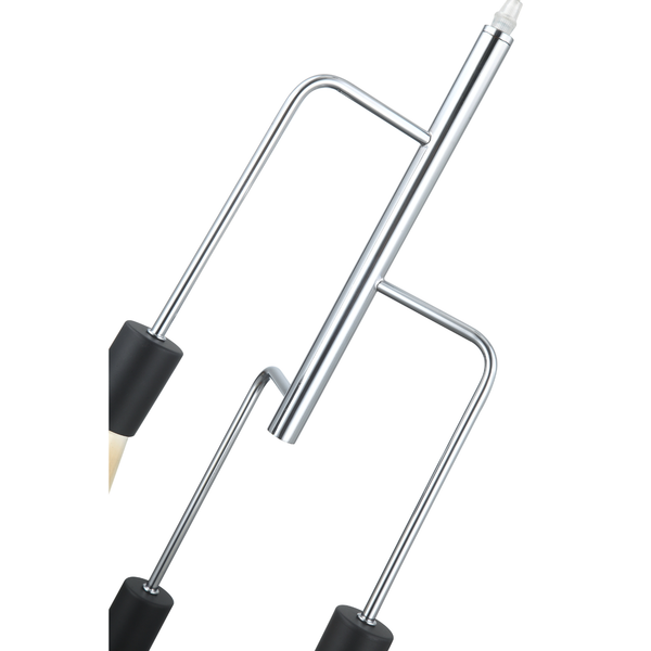 Chericoni Retro Hängeleuchte – Chrom – Schwarz – 5 Lichter