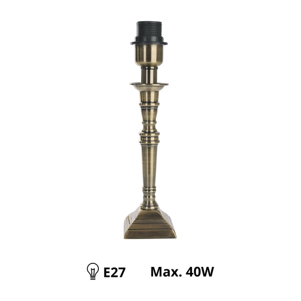 Various Lampenfuß Eckig - Messing - Metall - 32 cm - E27 – Modern & Elegant