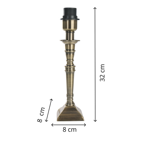 Various Lampenfuß Eckig - Messing - Metall - 32 cm - E27 – Modern & Elegant