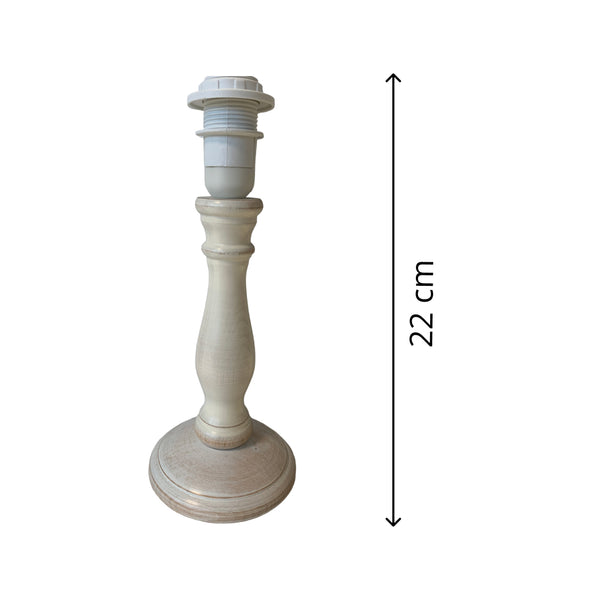 Various Lampenfuß Tina - Creme - E14 - 22 oder 28 cm - Zeitlos & Elegant von Various