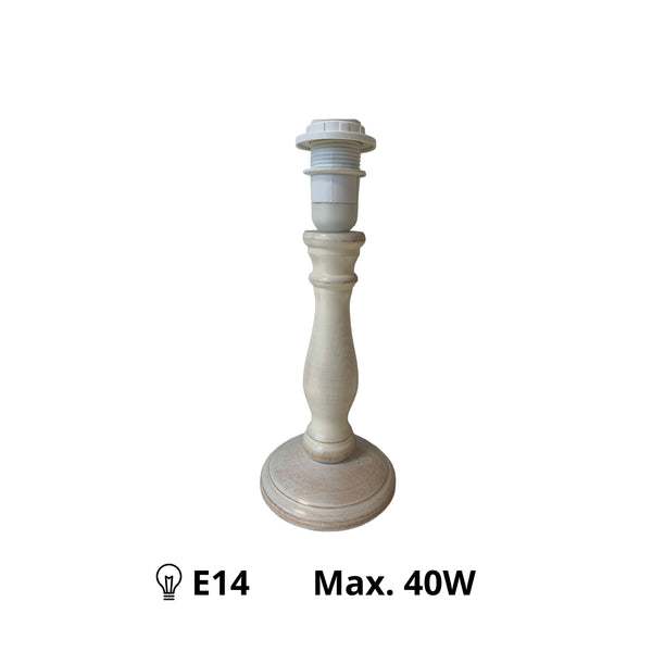 Various Lampenfuß Tina - Creme - E14 - 22 oder 28 cm - Zeitlos & Elegant von Various