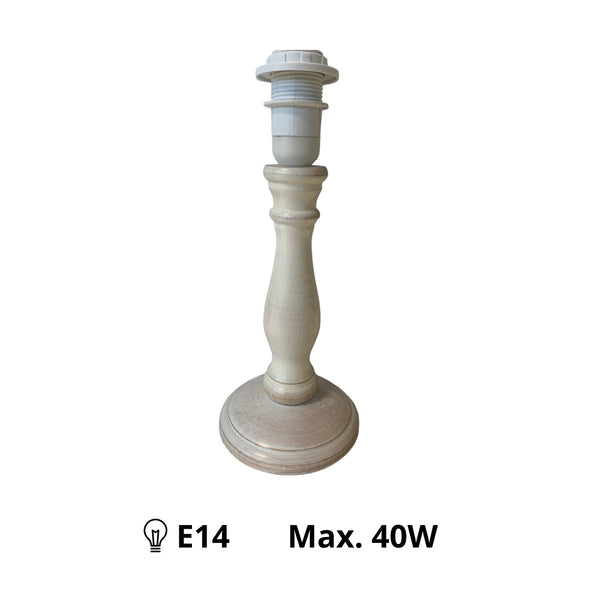 Various Lampenfuß Tina - Creme - E14/E27 - 20,5 oder 26 cm - Zeitlos & Elegant von Various