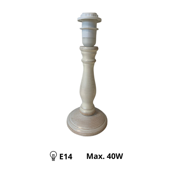 Various Lampvoet Tina - Crème - E14/E27 - 23 of 28 cm - Tijdloos & Elegant van Various