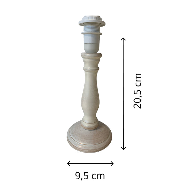 Various Lampenfuß Tina - Creme - E14/E27 - 20,5 oder 26 cm - Zeitlos & Elegant von Various