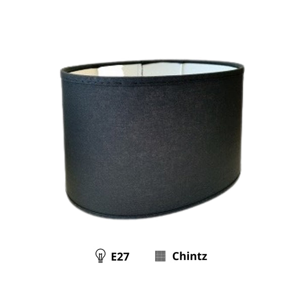 Various Lampenschirm Oval - Chintz – Schwarz - Ø25 cm