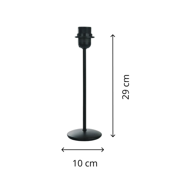 Various Lampenfuß Metall Schwarz - 29 cm mit E27-Fassung – Elegant und robust
