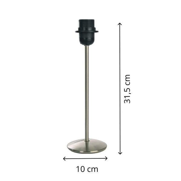 Various Lampenfuß Metall Eisen gebürstet - 31,5 cm mit E27-Fassung – Stilvoll und modern