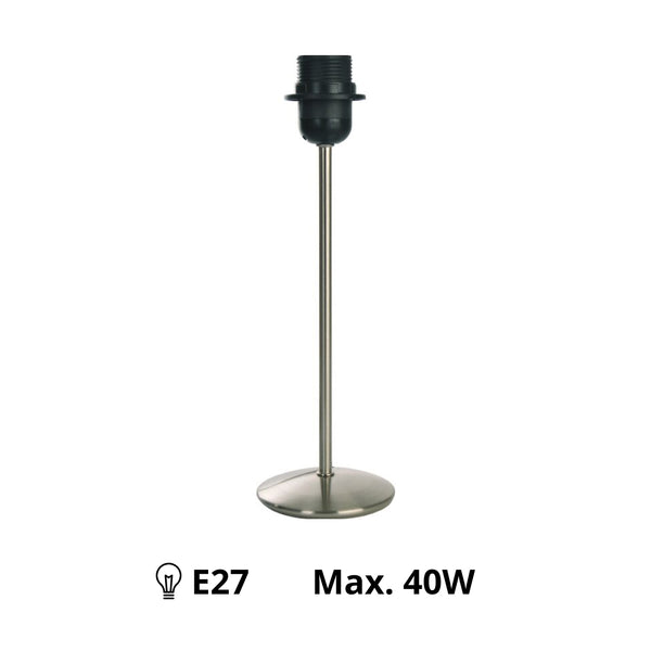 Various lamp base metal iron brushed - 31 cm with E27 socket – stylish and modern