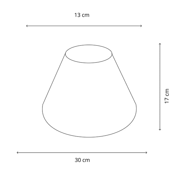 Various Lampenschirm Top Rund – Chintz - Weiß – in 30, 35, 40 & 45 cm