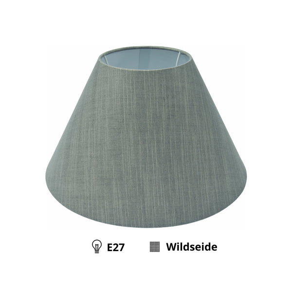 Various Lampenschirm Top rund – Wildseide - Grau – Ø40 cm