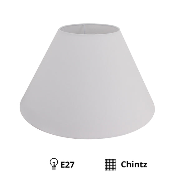Diverse lampenkap boven rond – Chintz – wit – in 30, 35, 40 &amp; 45 cm