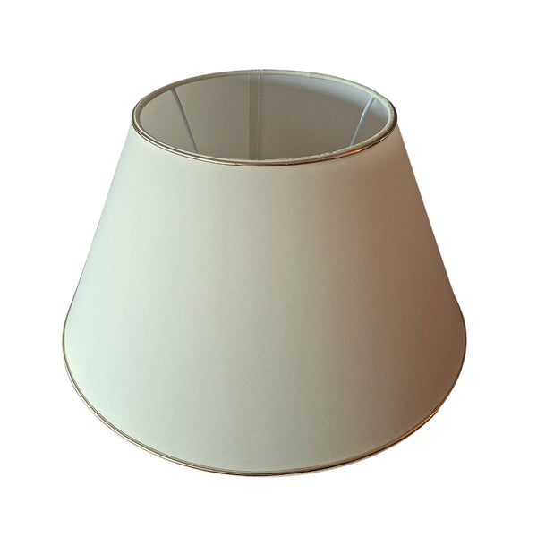 Various Lampenschirm Top Rund – Ø20, 35 oder 45 cm - Chintz - Creme mit Goldkante - Gläzend