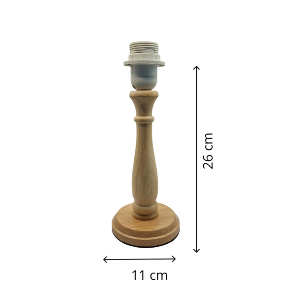 Various Lampenfuß Tina - Holz - 28 cm - E27 - Zeitlos & Elegant von Various