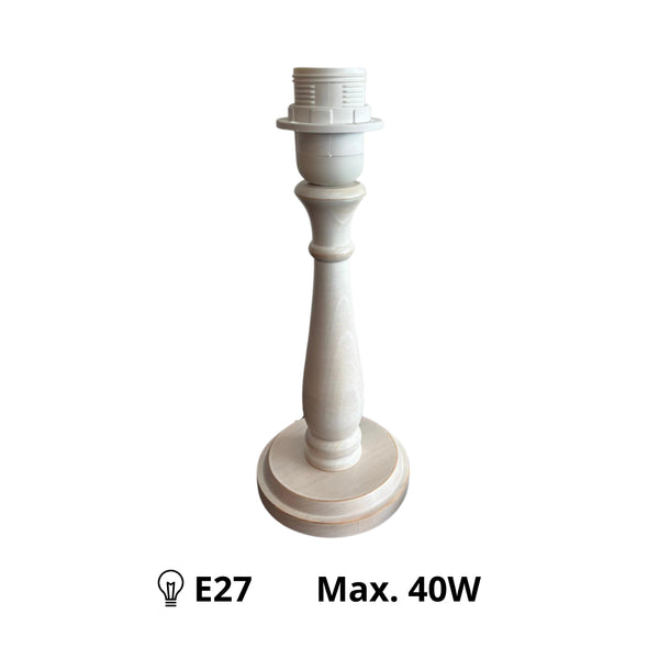 Various Lampenfuß Tina - Creme - E14/E27 - 20,5 oder 26 cm - Zeitlos & Elegant von Various