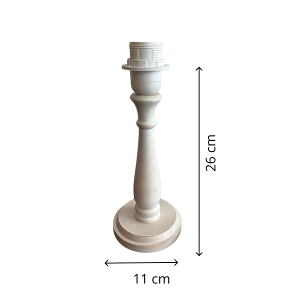 Various Lampenfuß Tina - Creme - E14/E27 - 20,5 oder 26 cm - Zeitlos & Elegant von Various