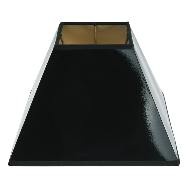 Various Lampenschirm Quadrato – Schwarz mit Gold – Lackfolie – 20 x 20 cm