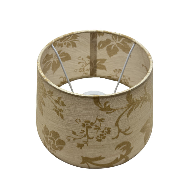Various Lampenschirm Drum Rund - Braun – Trend Seide Flora – Ø20 cm