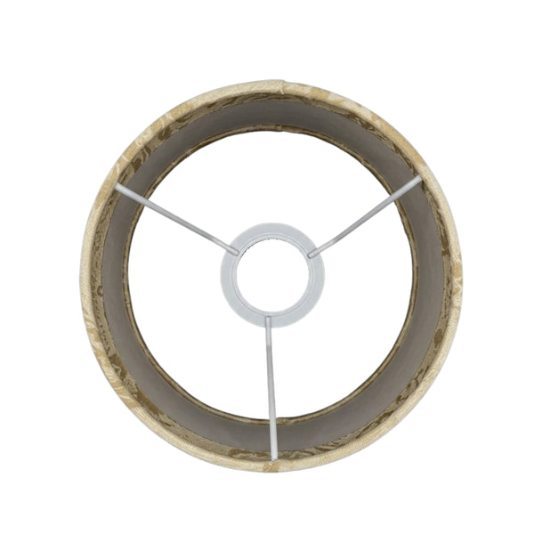 Various Lampenschirm Drum Rund - Braun – Trend Seide Flora – Ø20 cm