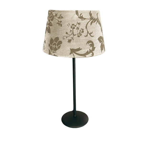 Various Lampenschirm Drum Rund - Braun – Trend Seide Flora – Ø20 cm