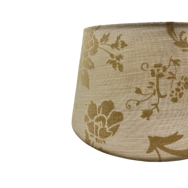 Various Lampenschirm Drum Rund - Braun – Trend Seide Flora – Ø20 cm