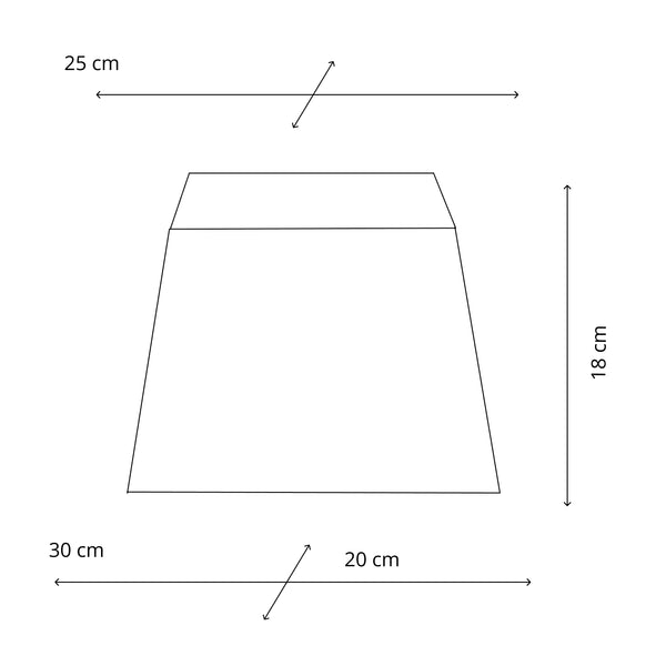 Various lampenkap Conica Rechthoek – Crème – Wollig