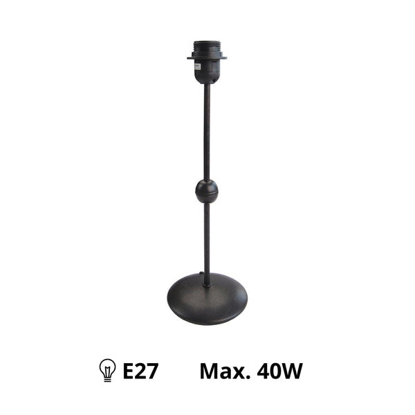 Various Schwarz Metall-Lampenfuß (43 cm) - Zeitlose Eleganz