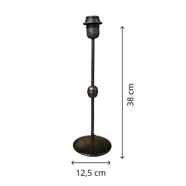 Various Metall-Lampenfuß Schwarz – Elegante Basis für Ihre Tischlampe (38 cm, E27)