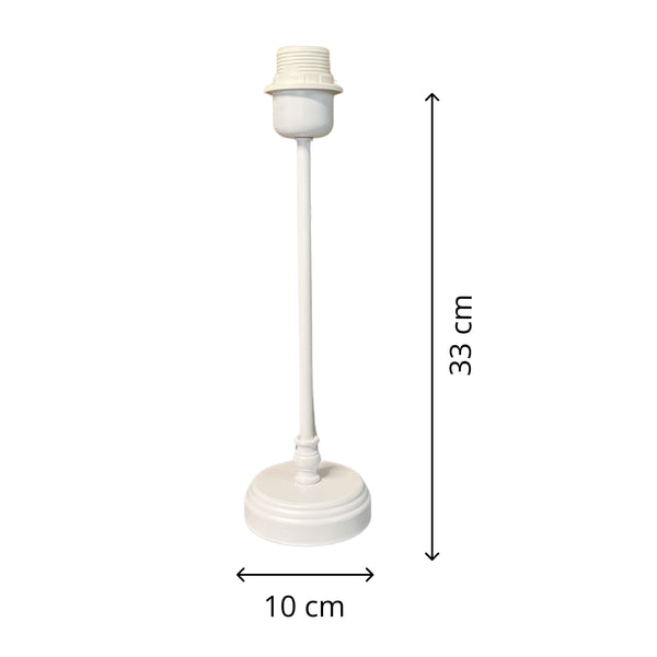 Various Metall-Lampenfuß in Weiß – Elegante Basis für Ihre Tischlampe (33 cm)