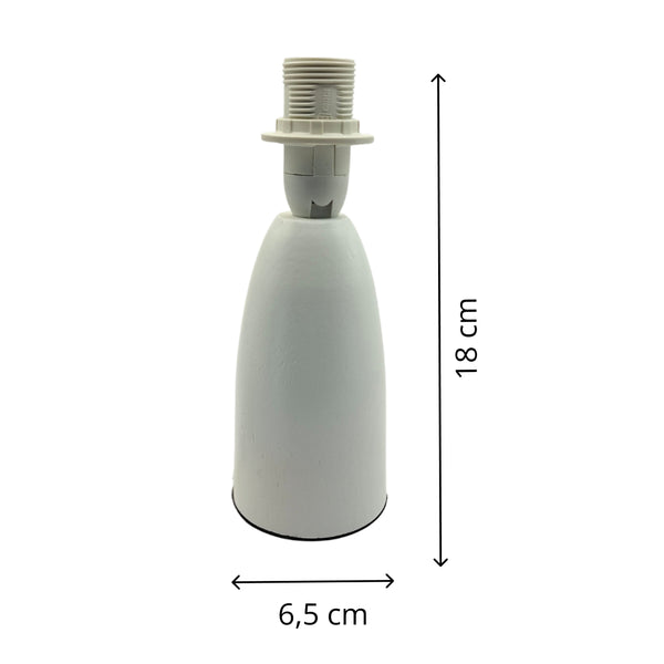 Various Holz-Lampenfuß Comico Weiß – Zeitlos elegant (18 cm E14/24,5 cm E27)