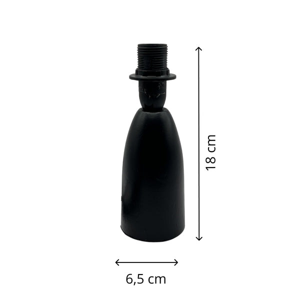 Various Holz-Lampenfuß Comico Schwarz – Modern & markant (18 cm / 24,5 cm, E14 / E27)