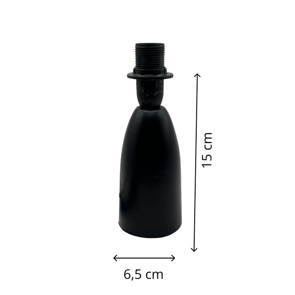 Various Holz-Lampenfuß Comico Schwarz – Modern & markant (15 cm / 22 cm, E14 / E27)