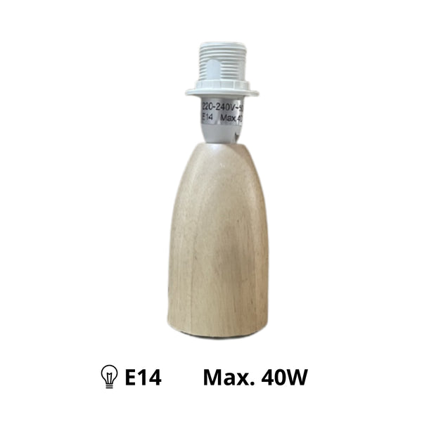 Diverse Houten Lampvoet Comico Natural – Stijlvolle houten voet (18 cm E14 / 24 cm E27)