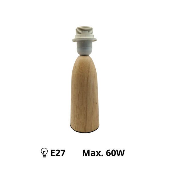 Various Holz-Lampenfuß Comico Natur – Stilvolle Basis aus Holz (18 cm E14 / 24 cm E27)