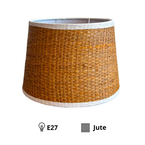 Various Lampshade Drum Round – Ø 20 cm - Jute Beige - E27