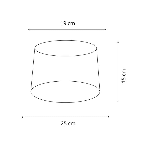 Various Lampenschirm Drum Rund – Dunkel grau - Wooly - Ø20, 25 oder 30 cm