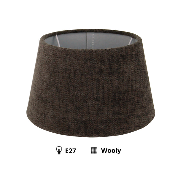 Various Lampenschirm Drum Rund – Anthrazit - Wooly - Ø20, 25 oder 30 cm