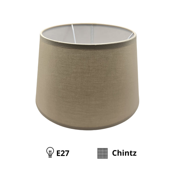 Various Lampenschirme Drum rund - Chintz - Cappuccino - Ø25 oder 30 cm
