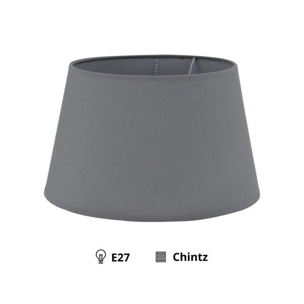 Various Lampenschirm Drum Rund – Grau - Chintz - Ø25 cm