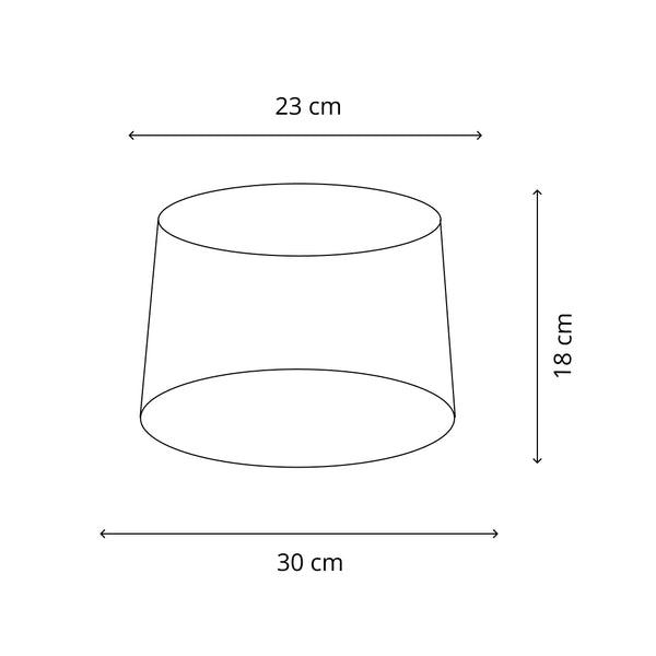Various Lampenschirme Drum rund - Chintz - Schwarz - Ø20, 25 oder 30 cm