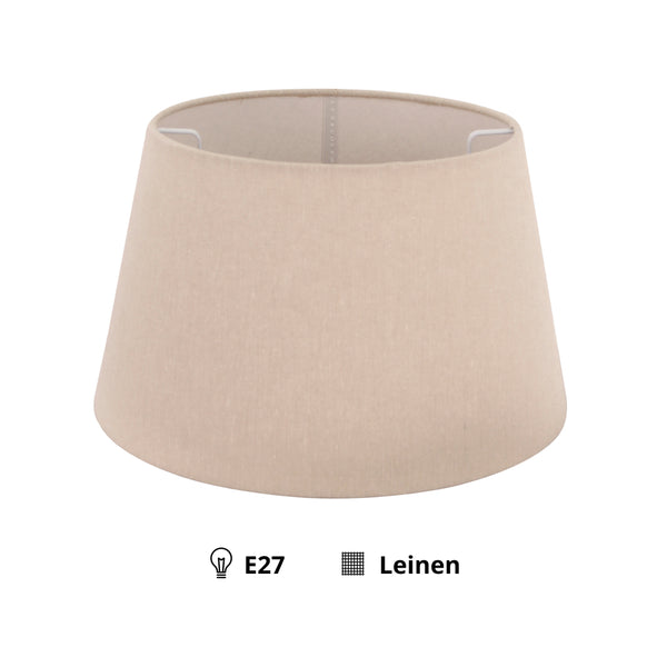 Various Lampenschirm Drum rund - Grau – Ø20 bis 40 cm - Leinen