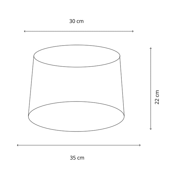 Various Lampenschirm Drum rund - Grau – Ø20 bis 40 cm - Leinen