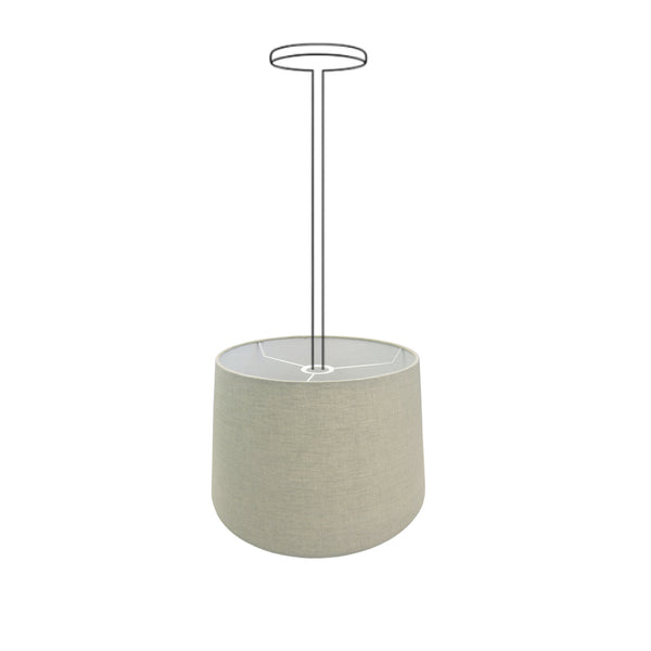 Various Lampenschirm Drum rund - Grau – Ø20 bis 40 cm - Leinen