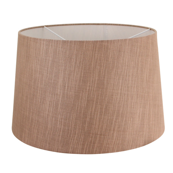 Various Lampenschirme Drum rund - Wildseide - Braun - 40 cm