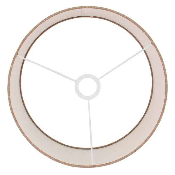 Various Lampenschirme Drum rund - Wildseide - Braun - 40 cm