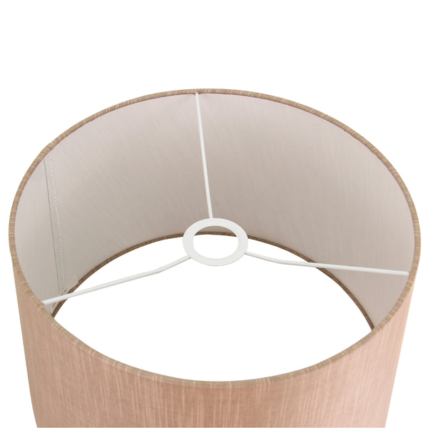 Various Lampenschirme Drum rund - Wildseide - Braun - 40 cm