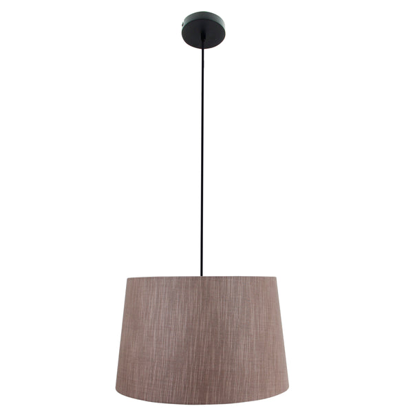 Various Lampenschirme Drum rund - Wildseide - Braun - 40 cm