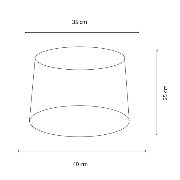 Various Lampenschirme Drum rund - Wildseide - Braun - 40 cm